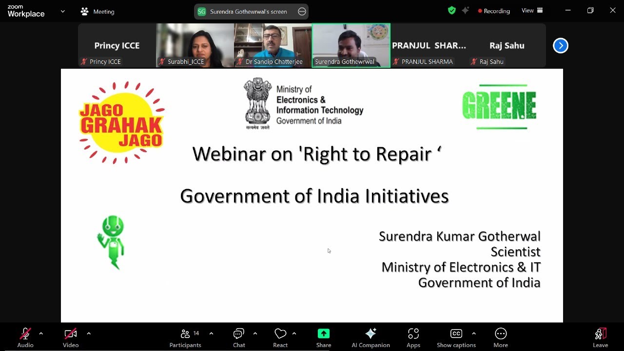 Webinar 2: Right to Repair Act: Enhancing product life for effective circular economy realisation
