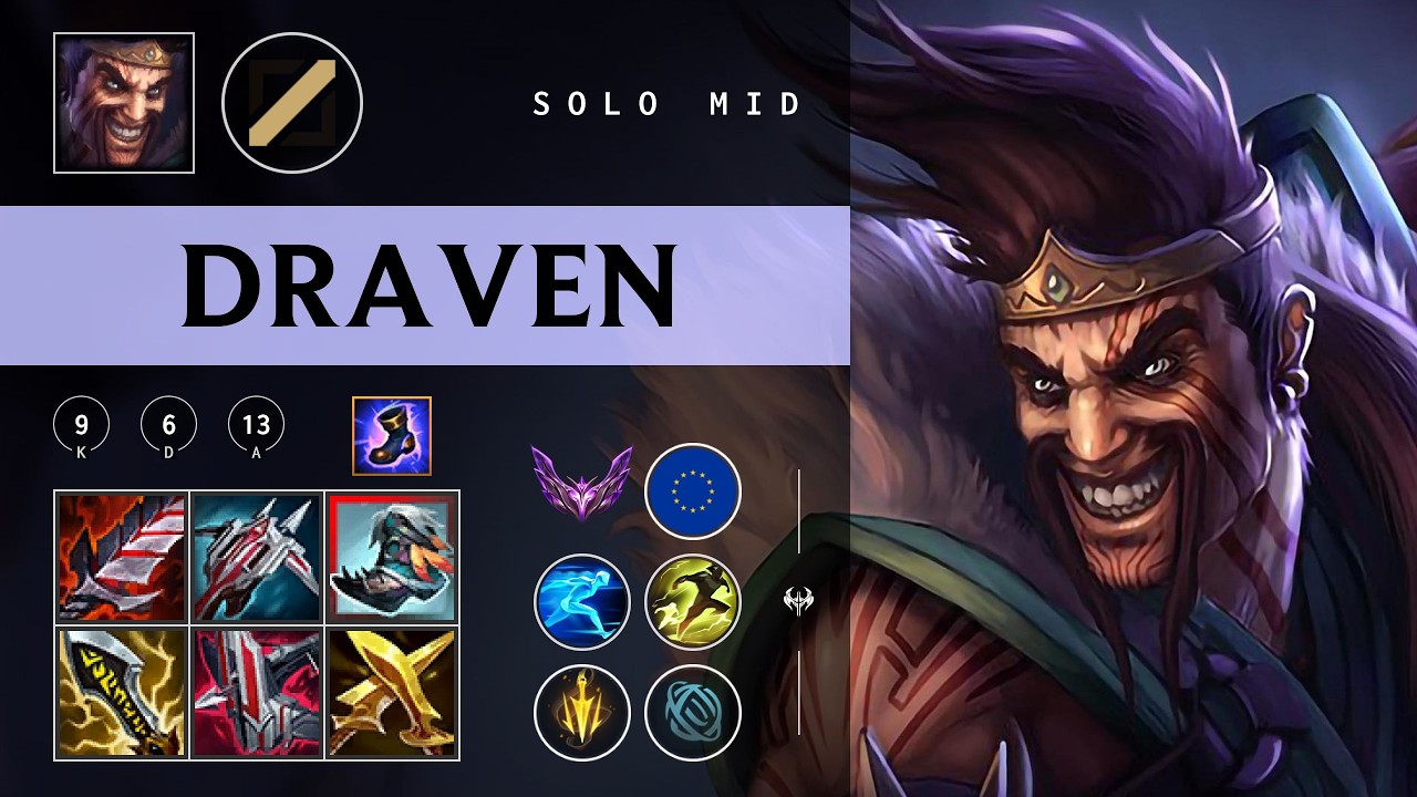 Draven Mid vs Galio - EUW Master Patch 26.05