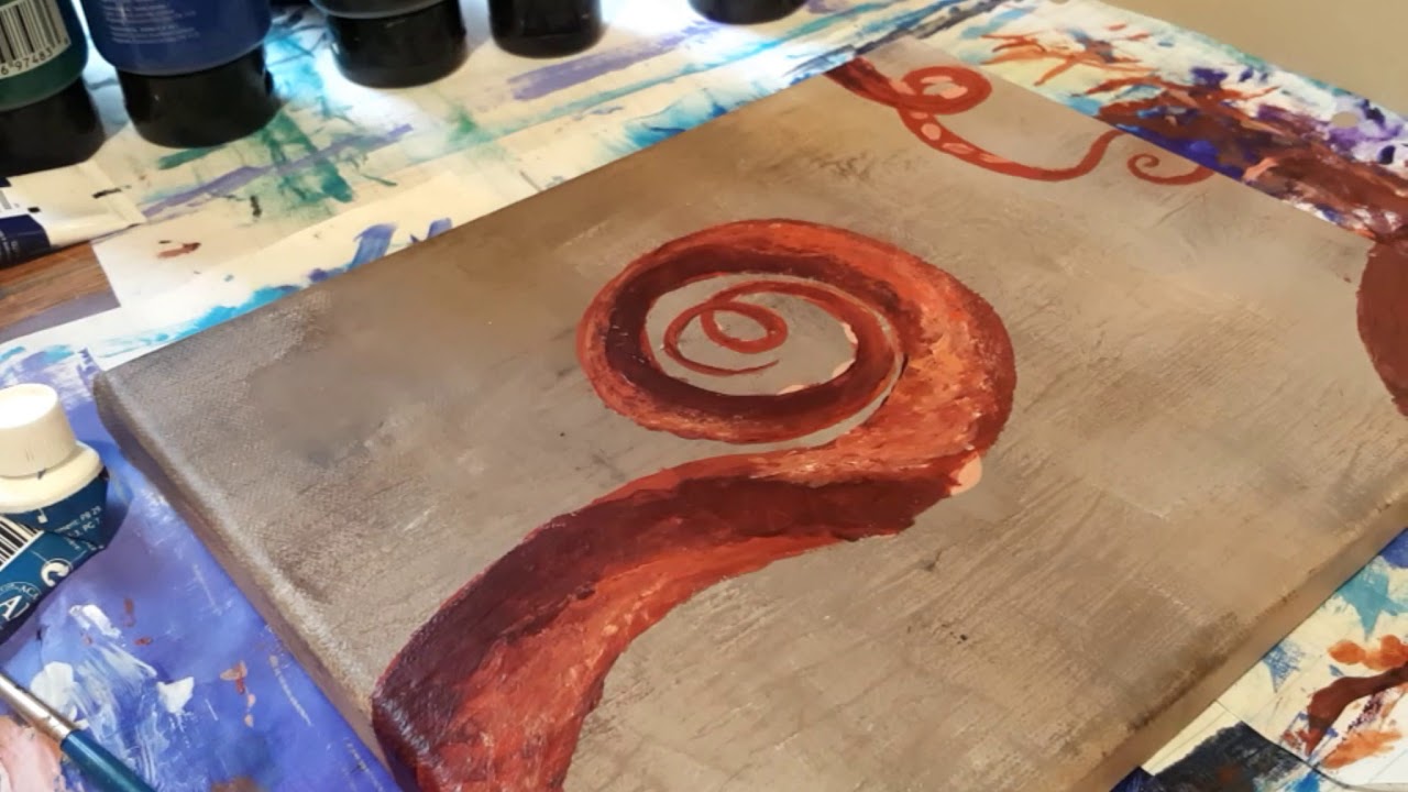 Painting Octopus Tentacles in Acrylics