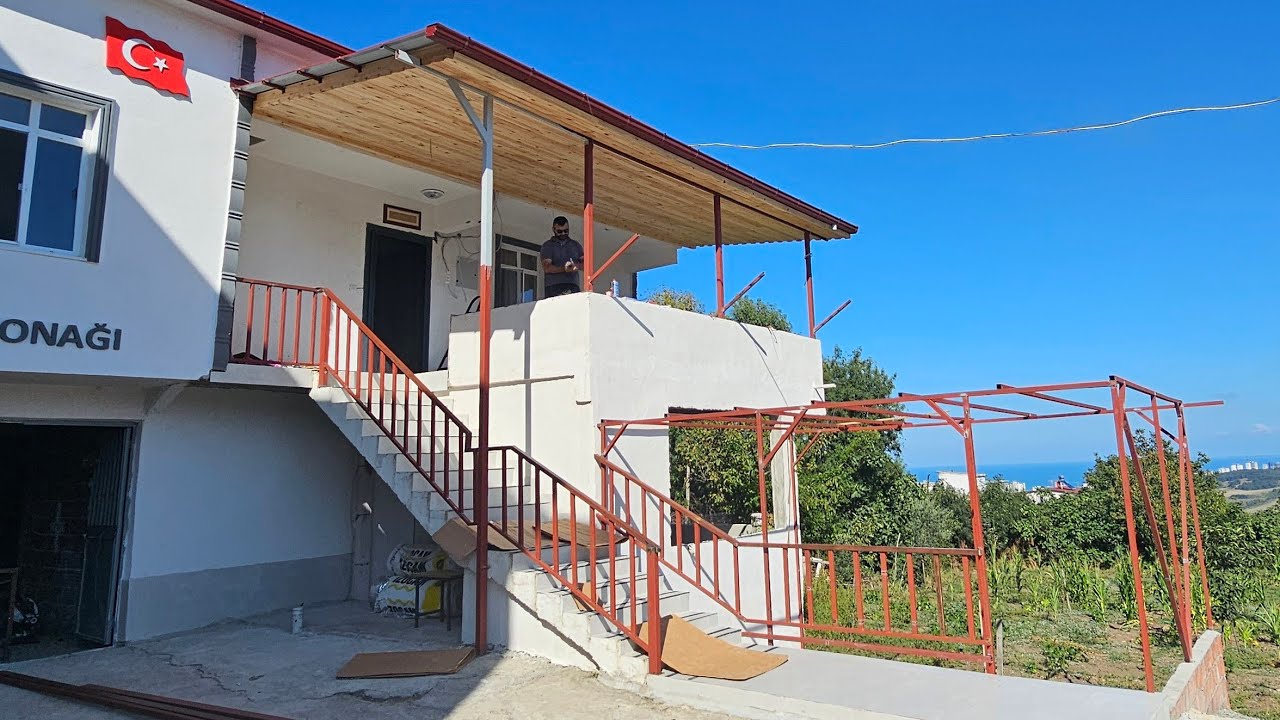 Kutu Profilden (demirden) Sundurma ve Merdiven Korkuluğu Yapımı ( Tavan lambirili)
