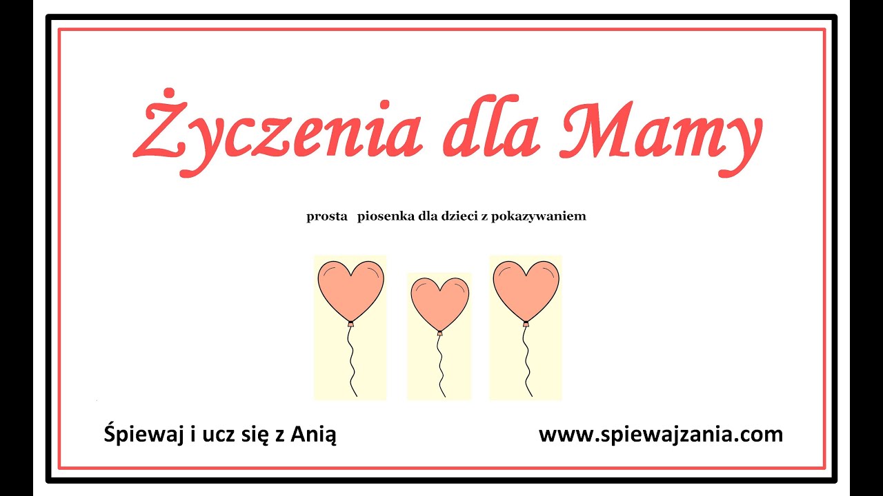 Życzenia dla Mamy-prosta piosenka dla dzieci