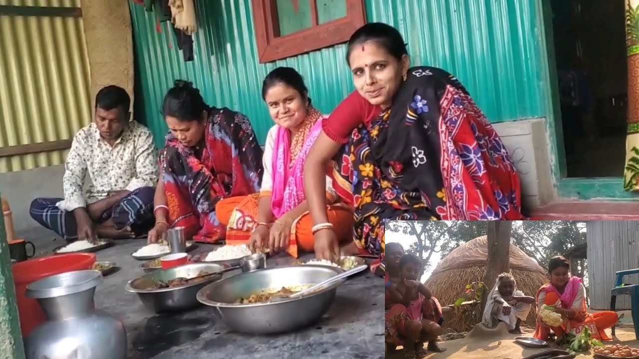 দিদি নিজের হাতে সবাই কে কি রান্না করে খাওয়ালো/ রাতের বেলায় পিঠাপুলির আয়োজন করল।Village Vloger Nopur.