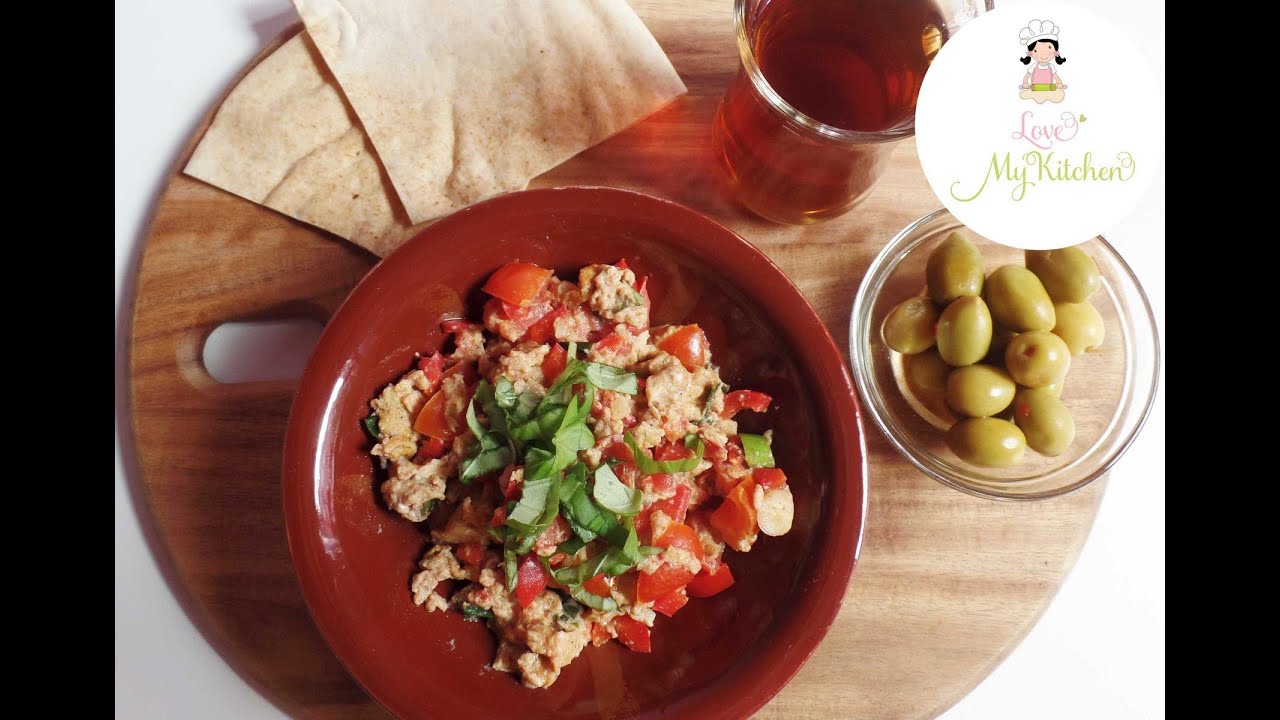 Rezept - vegeratisch - Menemem - t&uuml;rkisches R&uuml;hrei - Omlett - Eierspeise - Eiergericht -