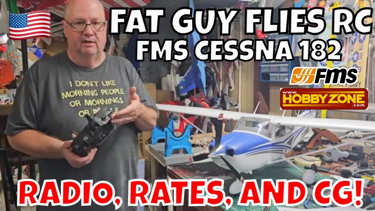 НОВЫЕ ТАРИФЫ НА РАДИО И НАСТРОЙКИ ЦЕНТРА САМОЛЕТА FMS CESSNA 182 от Fat Guy Flies RC