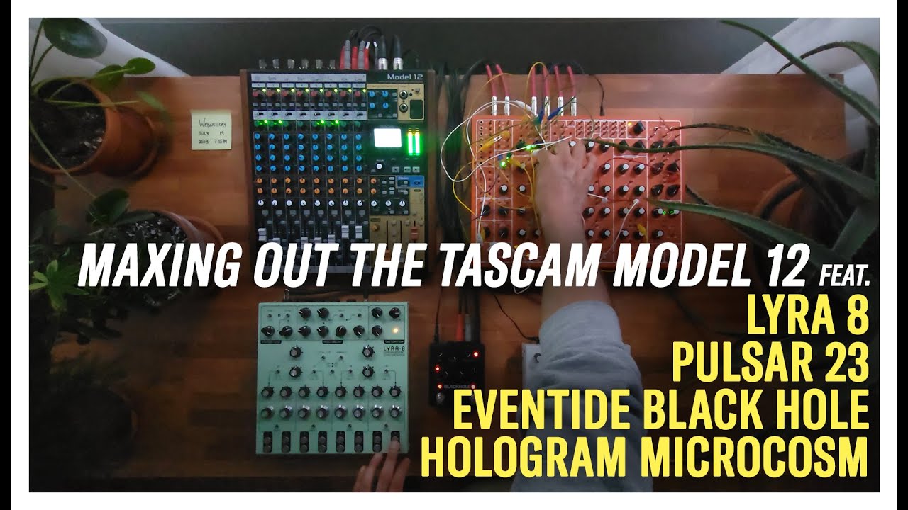 Tascam Model 12, Lyra 8, Pulsar 23, Eventide Blackhole, Hologram Microcosm Performance [No Talking]