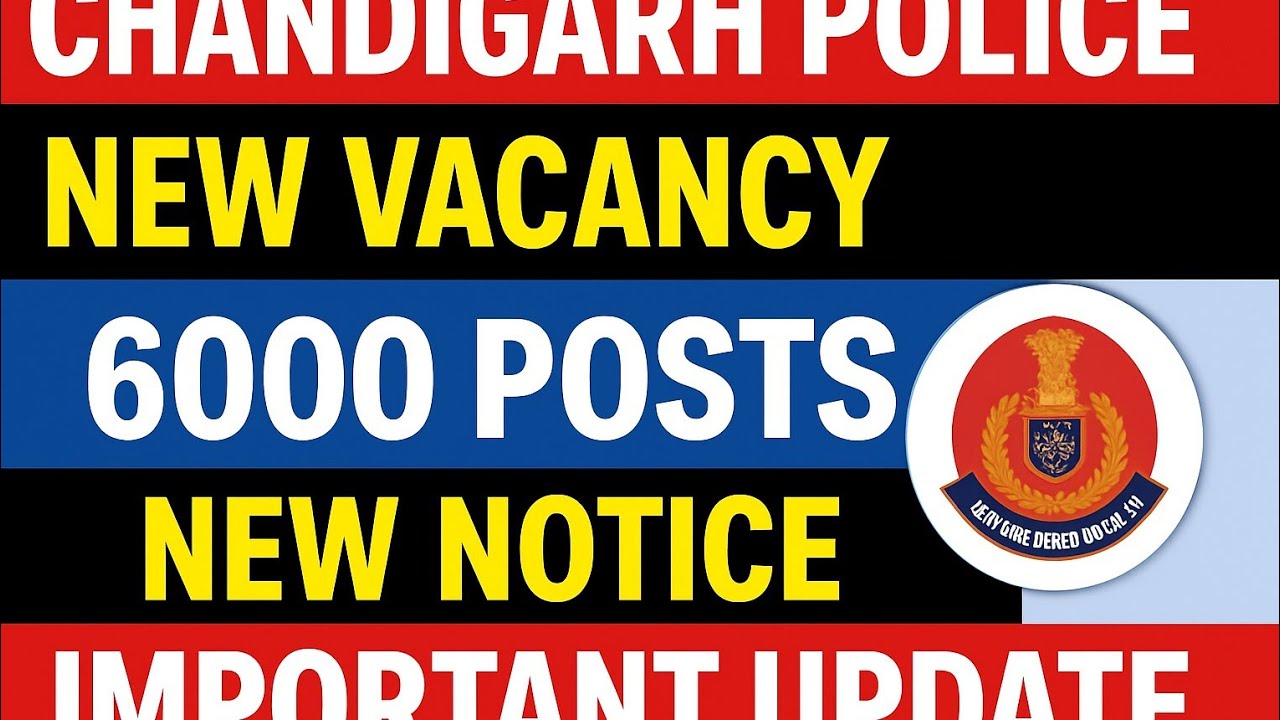 Chandigarh Police New Vacancy 2026