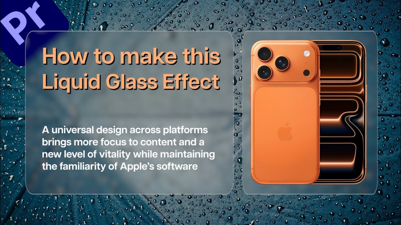 How to create Apple Style Liquid Glass Effect | Adobe Premiere Pro | 24 FPS