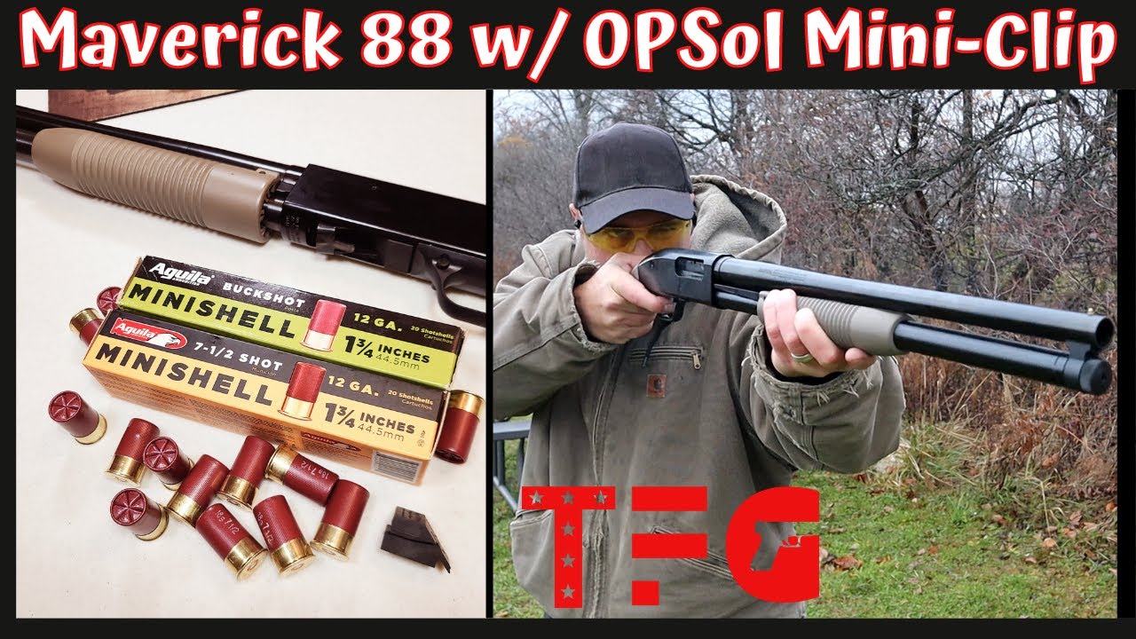 Mossberg Maverick 88 w/ OPSol Mini-Clip to Use 12 Ga Mini-Shells- TheFirearmGuy