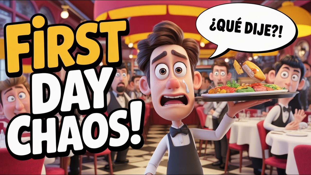 Learn Spanish 🇪🇸 for Beginners | My First Day Working in a Madrid Restaurant (Funny Comic Story)