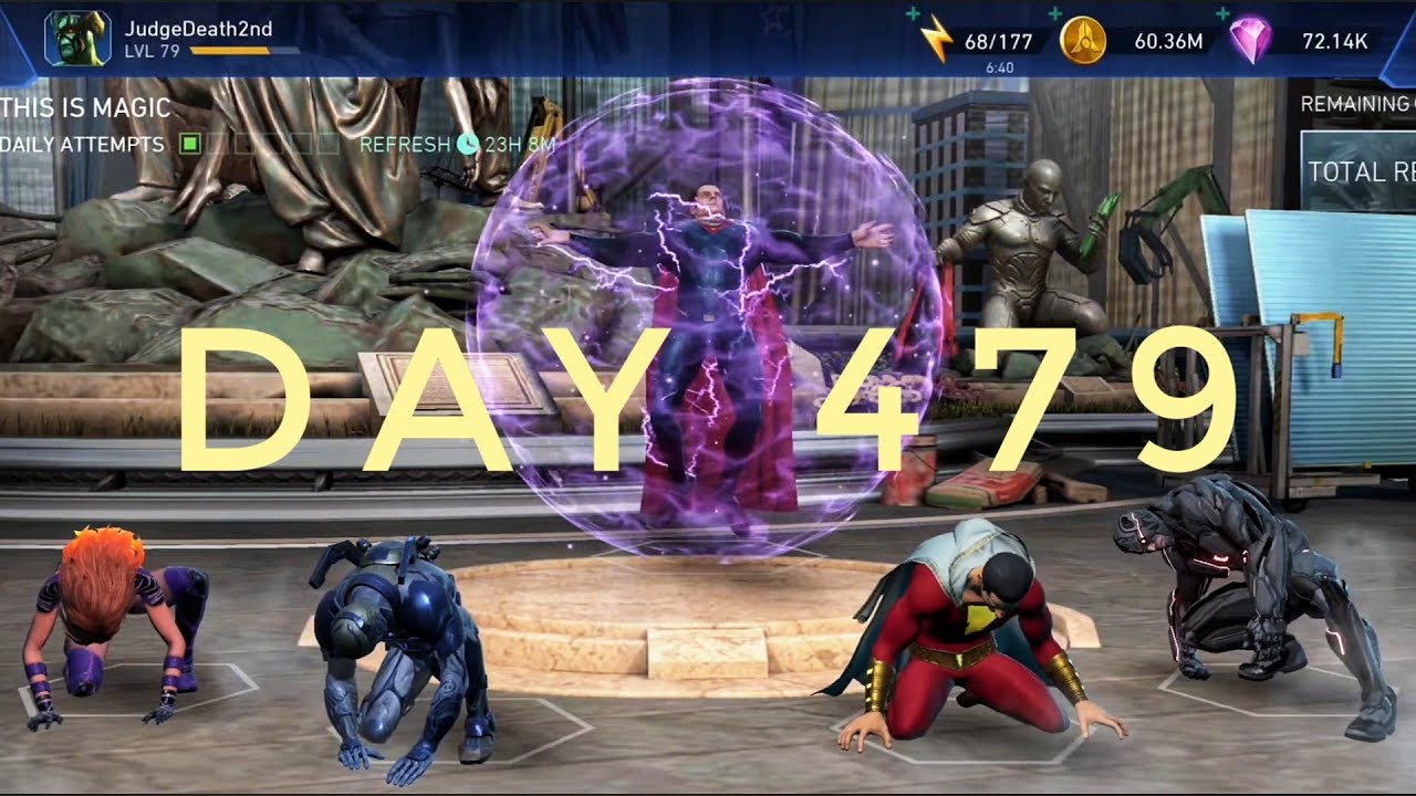 Injustice 2 mobile. Road to 100mil TTV f2p. Day 479 This is Magic SR Heroic 5 Tier 4 is completed