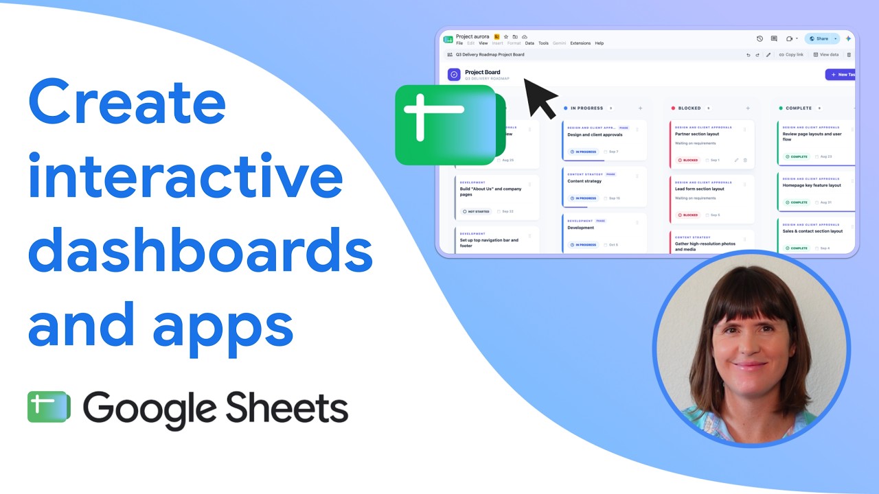 How to create interactive dashboards and apps in Google Sheets
