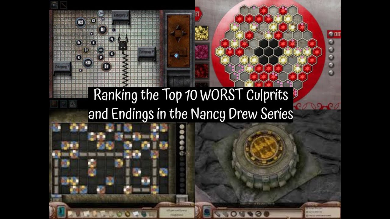 Ranking the Top 10 WORST Culprits and Endings in the Nancy Drew PC Games Series!