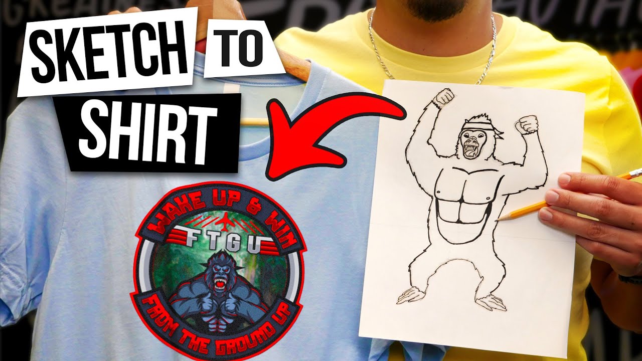 How To EASILY Turn A Drawing Into A T Shirt Design
