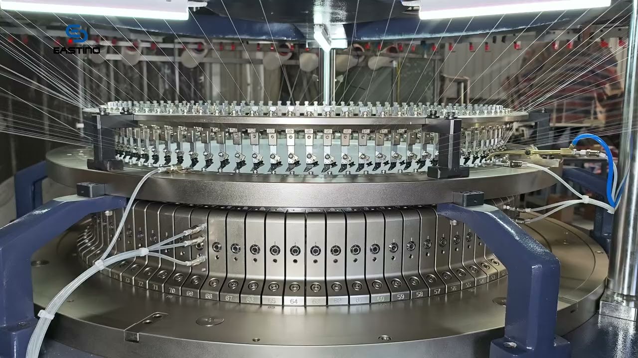 EASTINO 4 Track Cotton T Shirt Single Jersey Circular knitting machine#eastino#circularknittingmachi