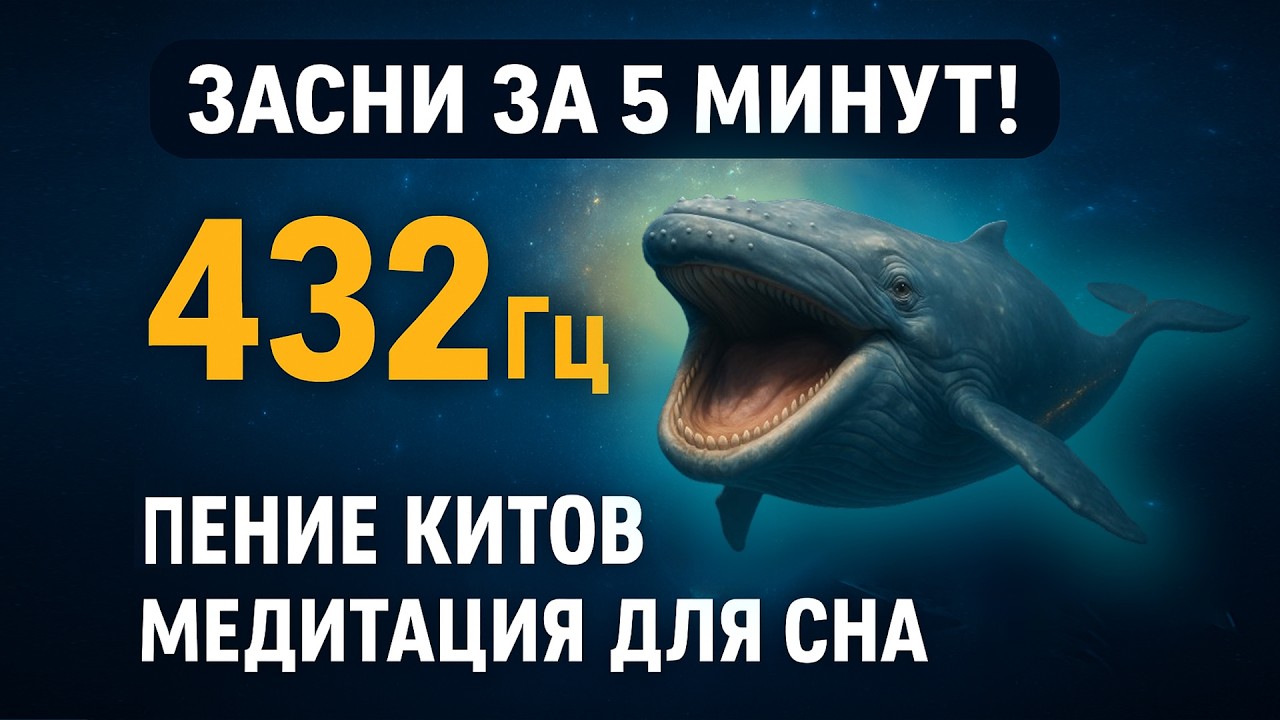 ПЕНИЕ КИТОВ на частоте 432 ГЦ: успокаивающая медитация и глубокое расслабление