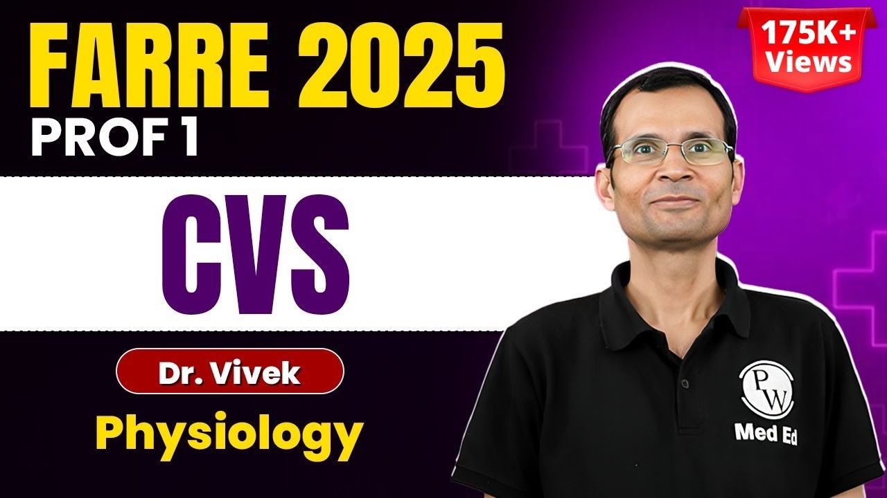 CVS Physiology MBBS 1st Year | Cardiovascular System Physiology | Dr. Vivek | FARRE 2025