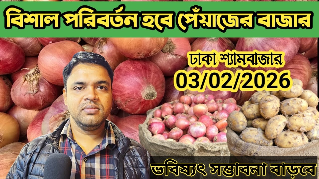 03/02/2026; আজকের বাজারের পেঁয়াজের আলুর পাইকারি দাম| শ্যামবাজার| onion wholesale market