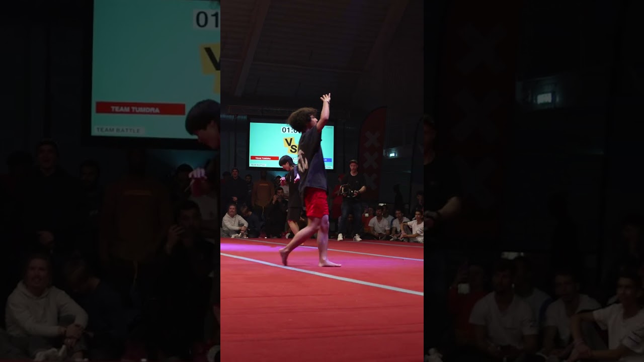 Zen Kajihara, always having fun on the tricking floor (at Hooked Tournament)!