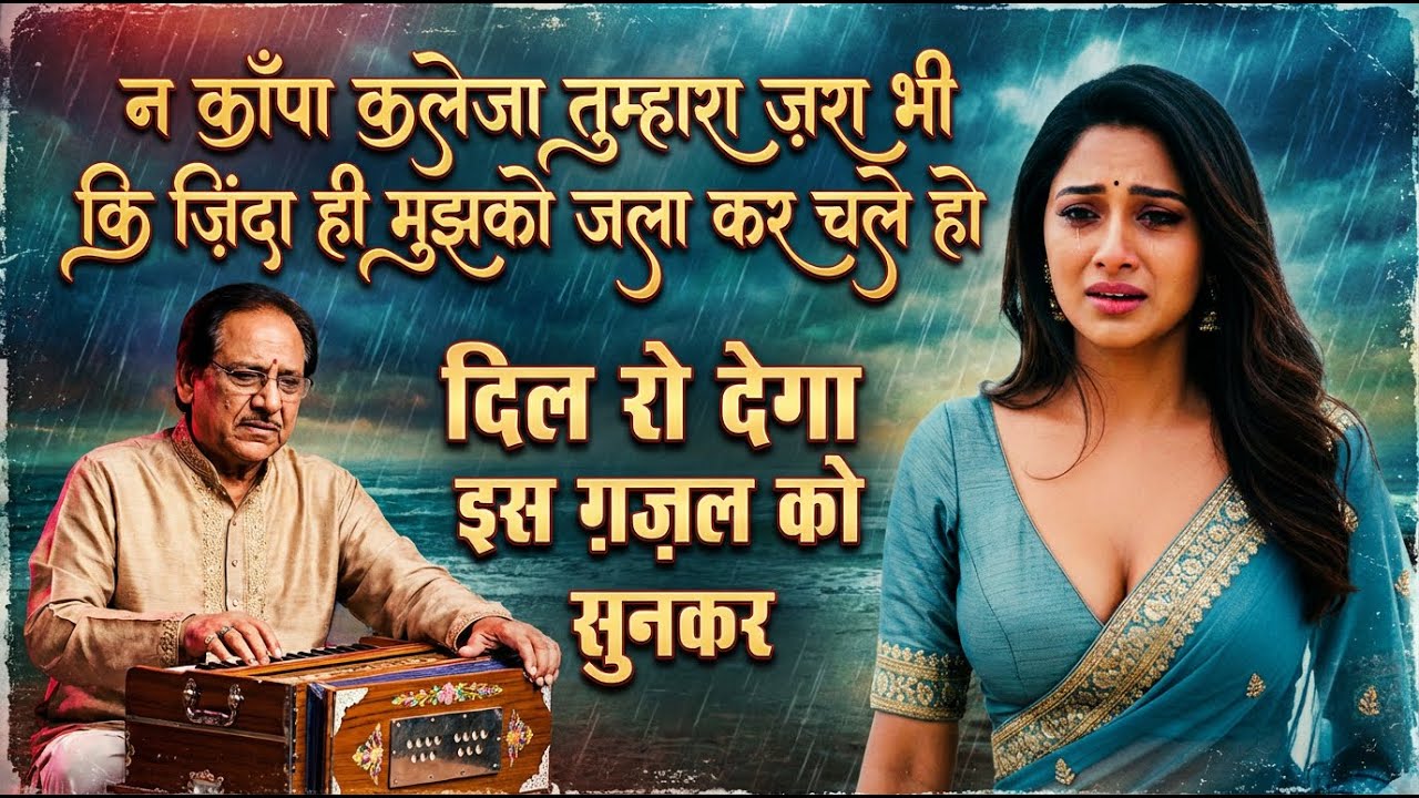 न काँपा कलेजा तुम्हारा ज़रा भी कि ज़िंदा ही मुझको जला कर चले Bezubaan Ishq  Ghulam Ali sad song #sad