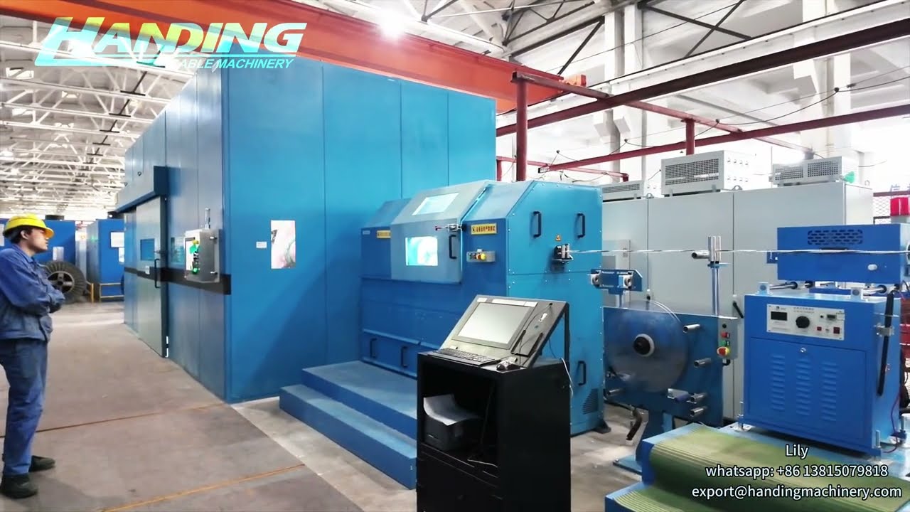 HANDING STE1600B Single Twist Buncher running at 200 RPM in factory live operation.