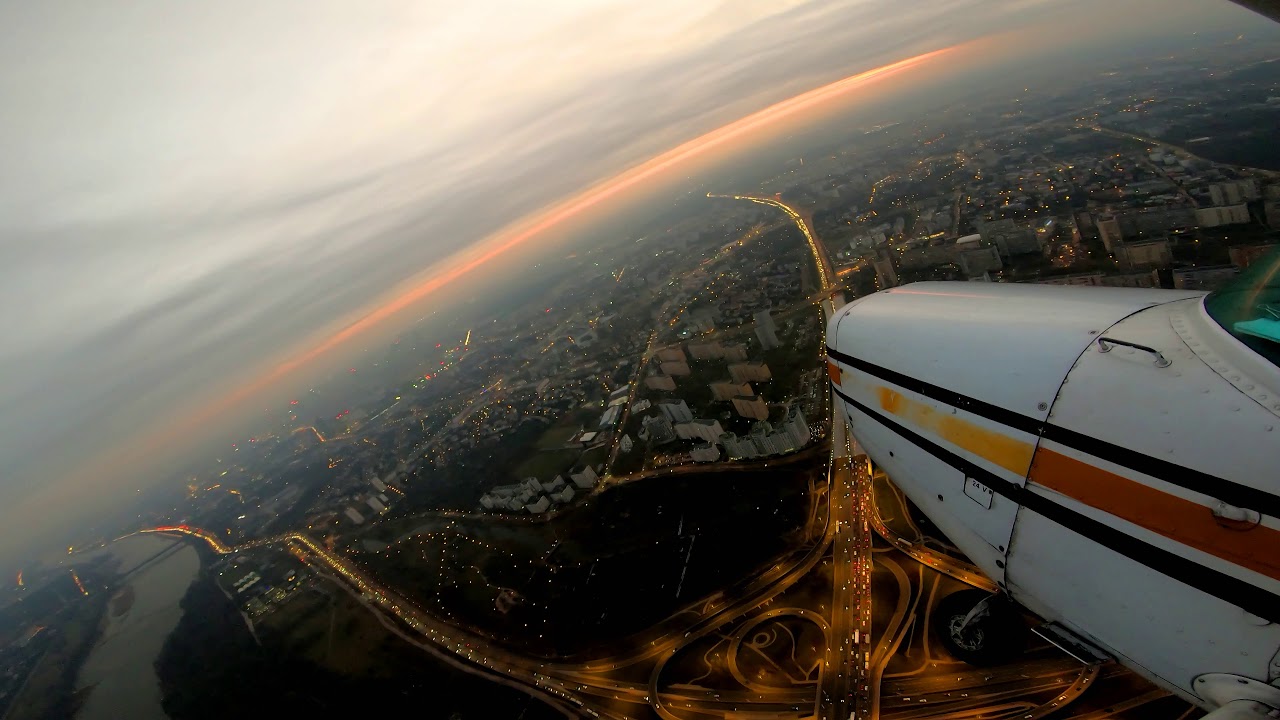 EPBC Babice evening traffic pattern in Cessna 152