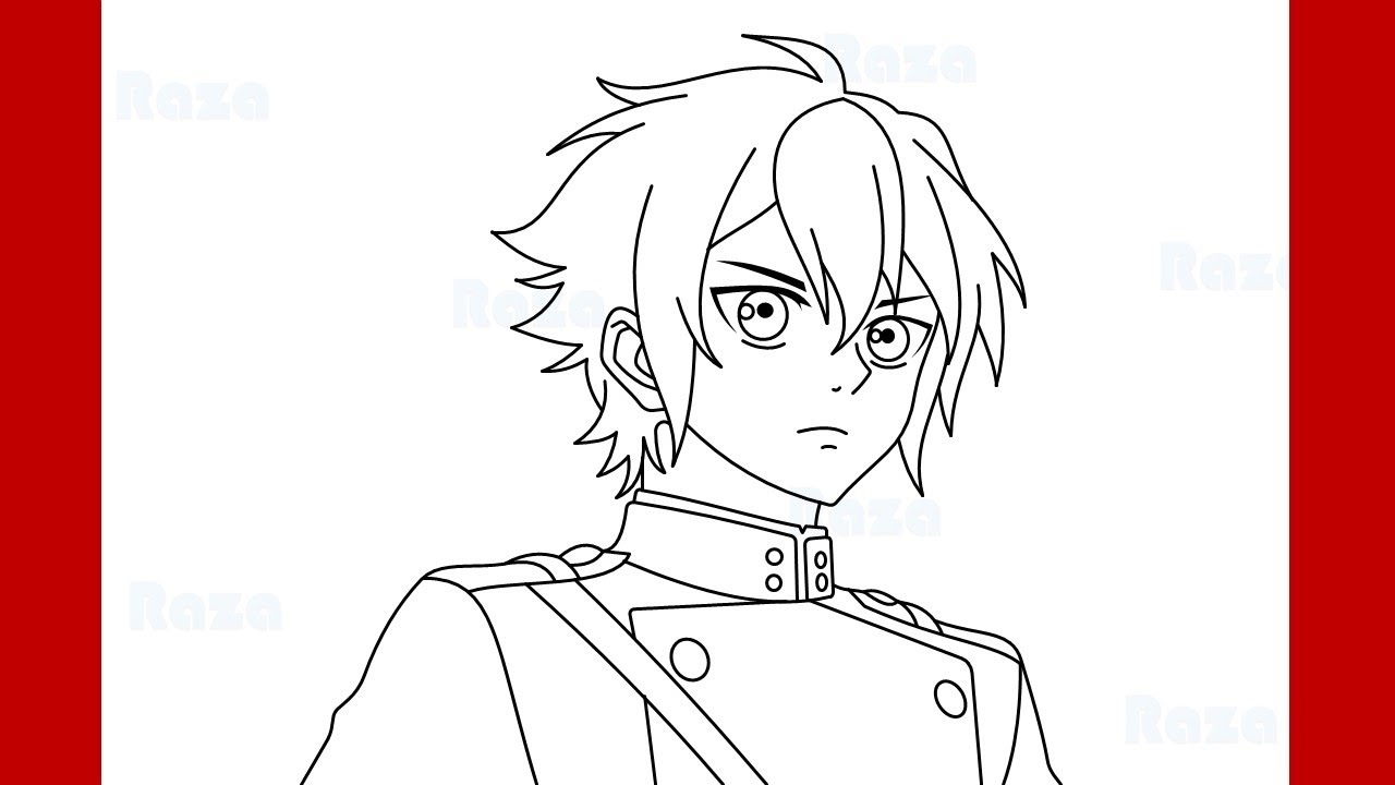 How to Draw Yuichiro Hyakuya from Owari no Seraph Step by Step Drawing