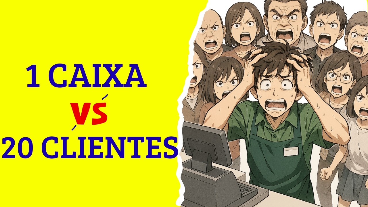 1 OPERADOR DE CAIXA VS. 20 CLIENTES ESTRESSADOS