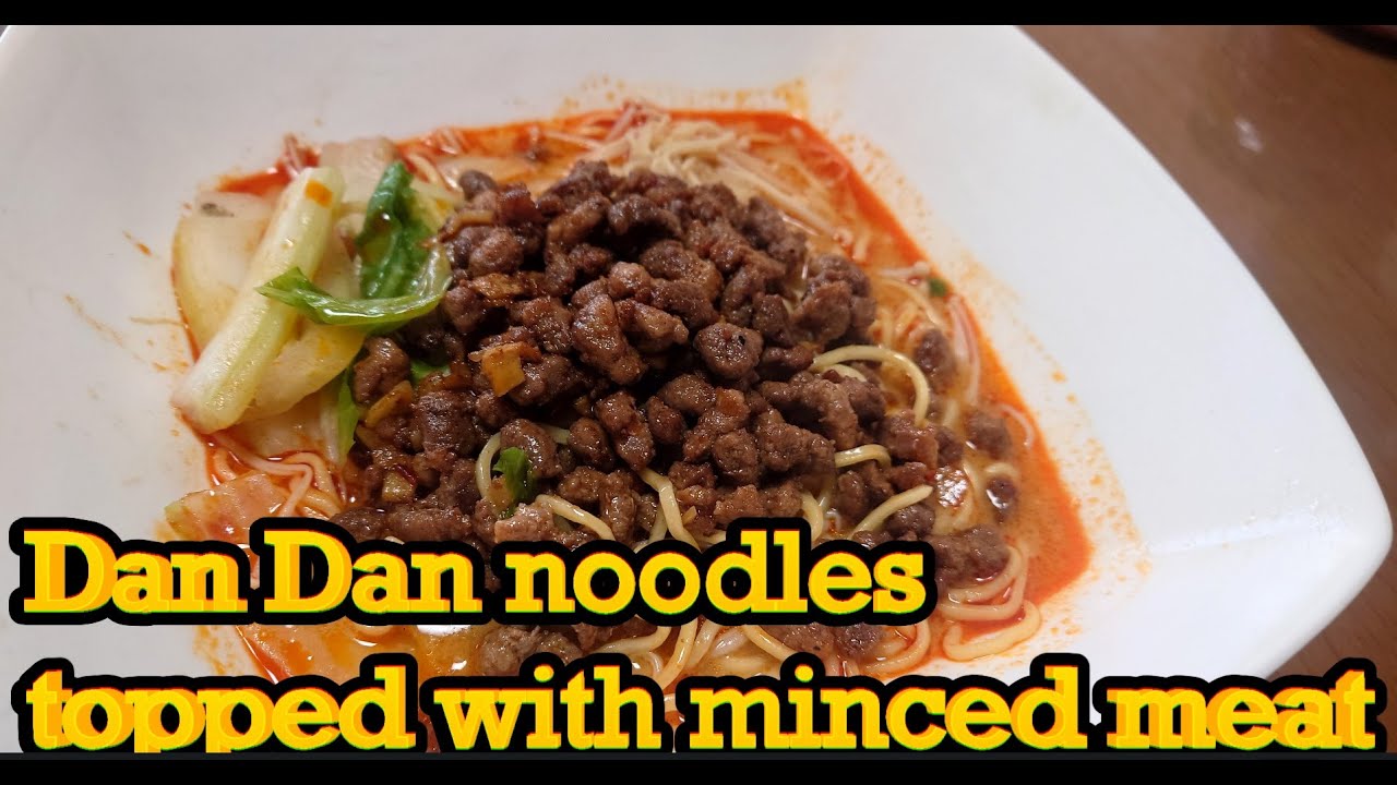 DanDan noodles 🍜🐷🌶🧄担々麺　topped with minced meat　Original toppings　Customize store-bought fresh ramen