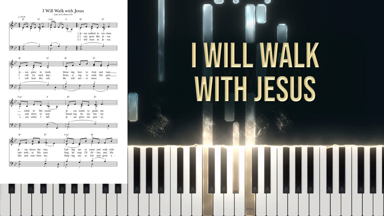 1004 - I Will Walk With Jesus (Piano/Organ Tutorial)