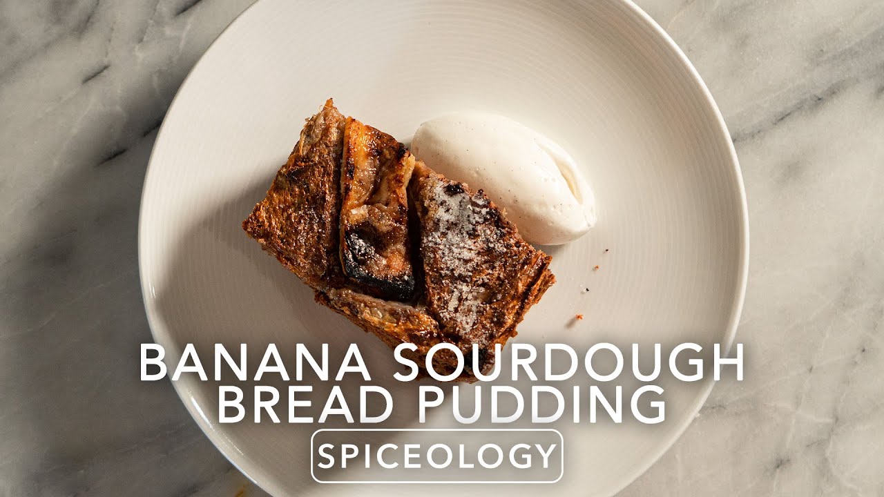 BANANA SOURDOUGH BREAD PUDDING // A COOK NAMED MATT