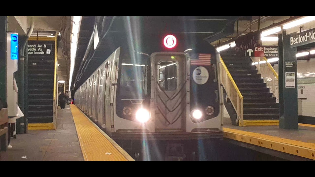 R160B (G) train terminating at Bedford nostrand.