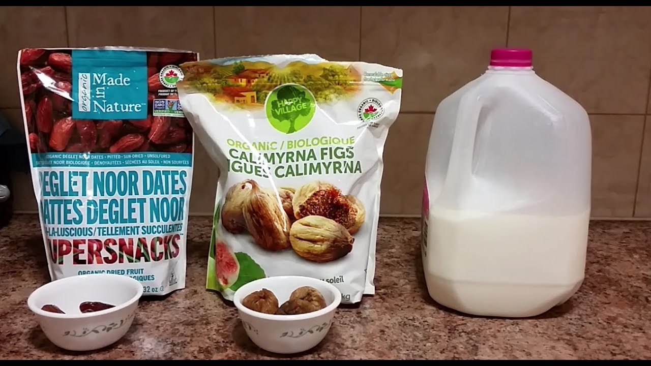 Everyday Breakfast Idea : Figs and Dates milkshake / smoothie , no sugar, Healthy Recipe
