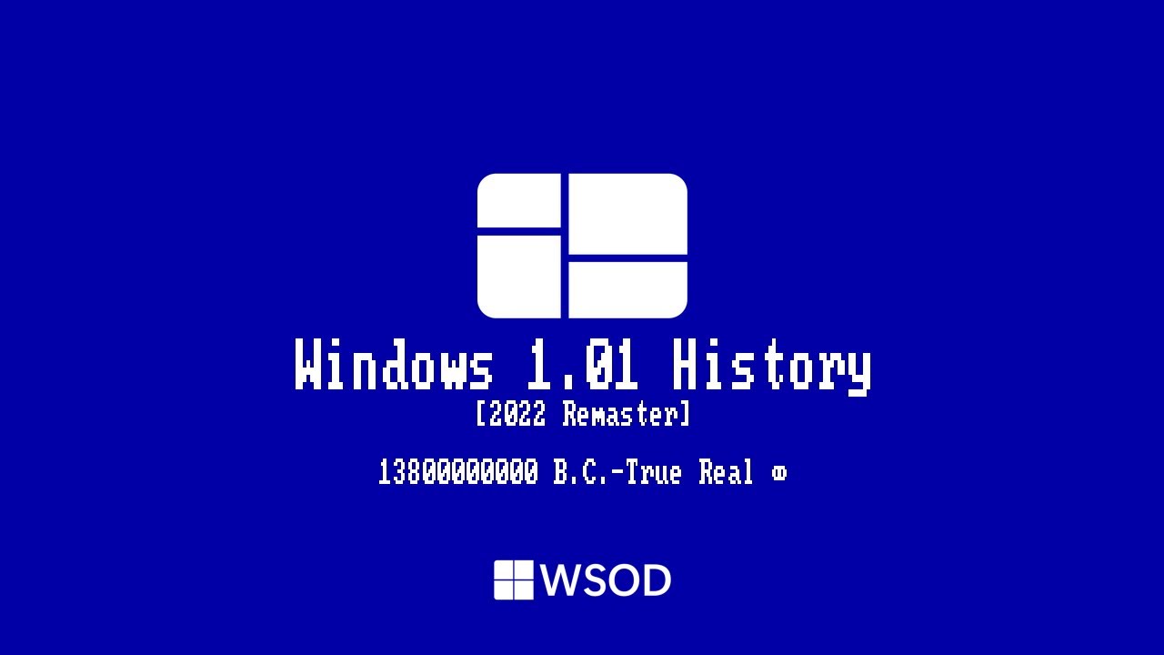 Windows 1.01 History [2022 Remake] | WSOD