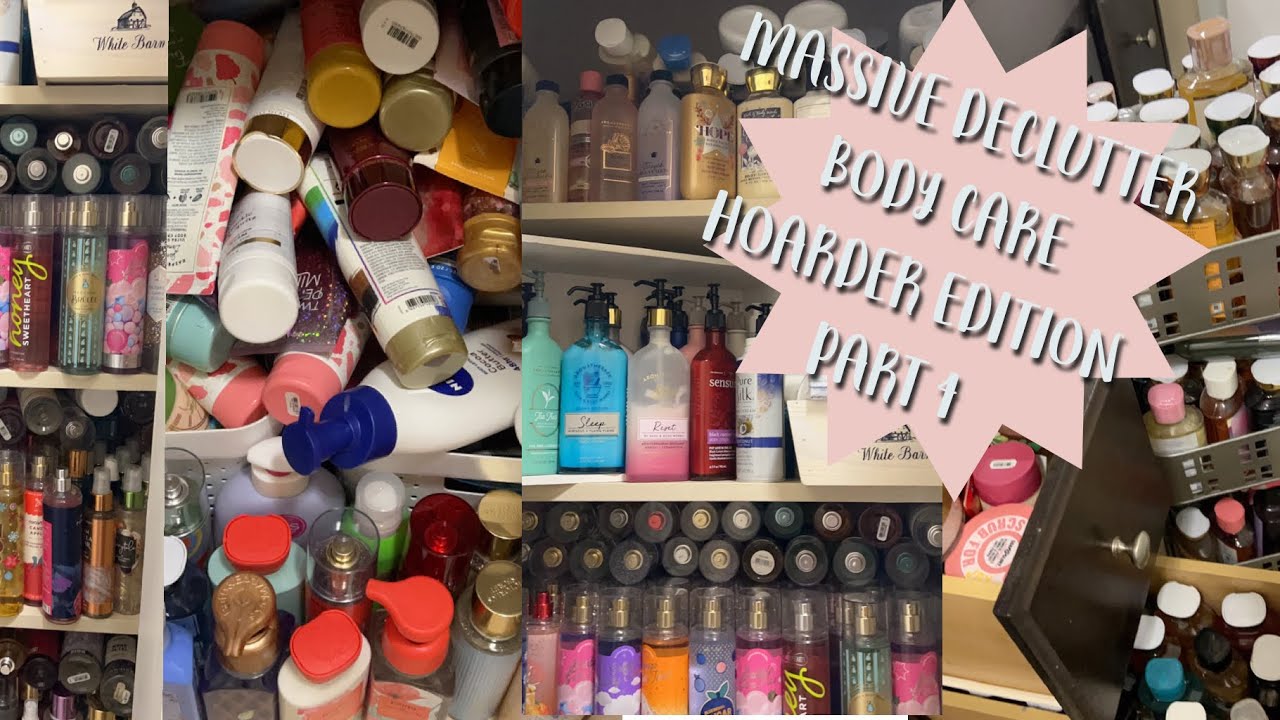 BATH & BODY WORKS MASSIVE DECLUTTER & ORGANIZATION PART 4 BODY LOTIONS & OILS GOTTA HAVE THE OILLLSS