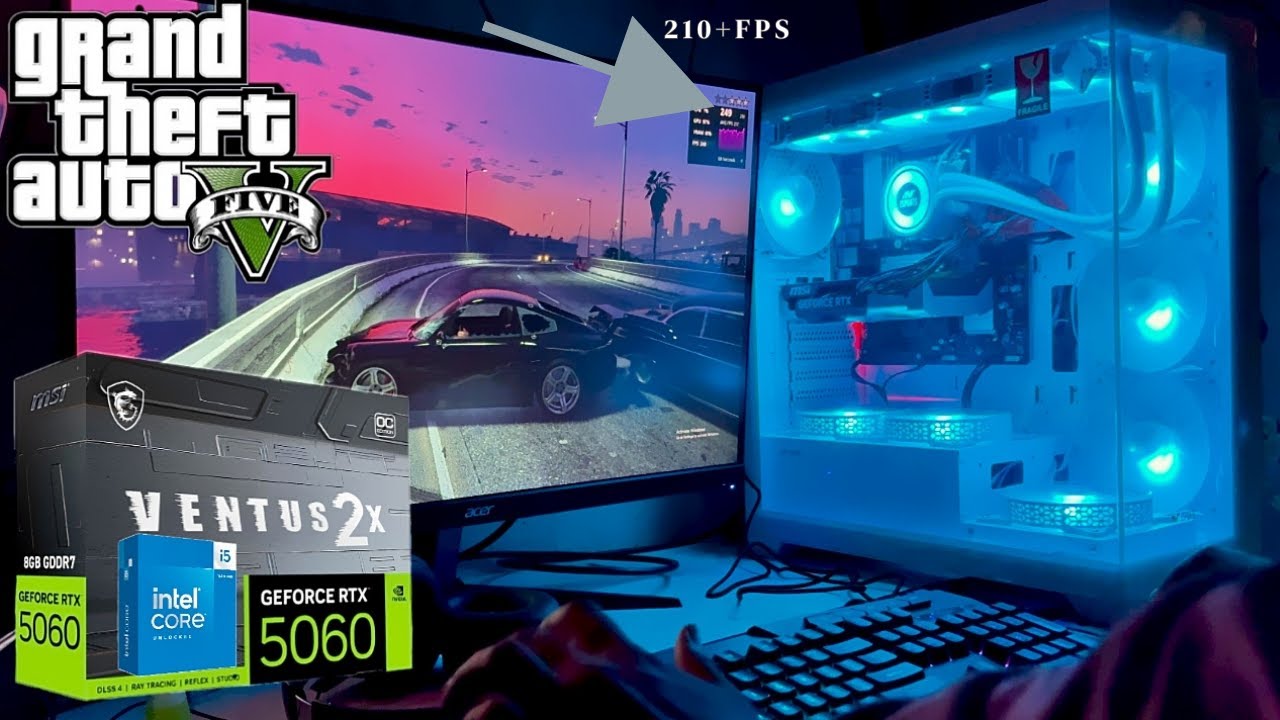 Flagship Gaming and Editing PC ₹108,000 -RTX 5060 + Intel 14600K 14th Gen, 16GB DDR5 Ram 4k Gaming