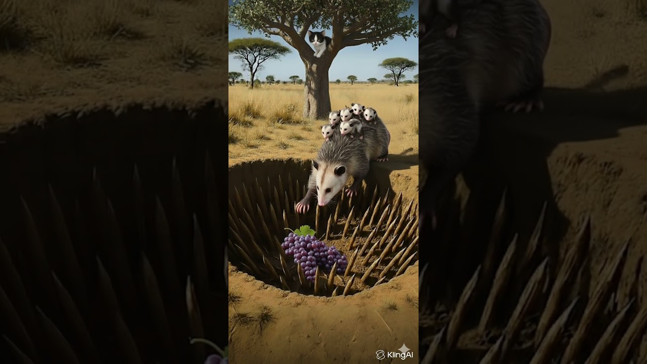 Will the possum escape the trap and get the grapes? 🐀🍇❓ Trap Escape Test! 