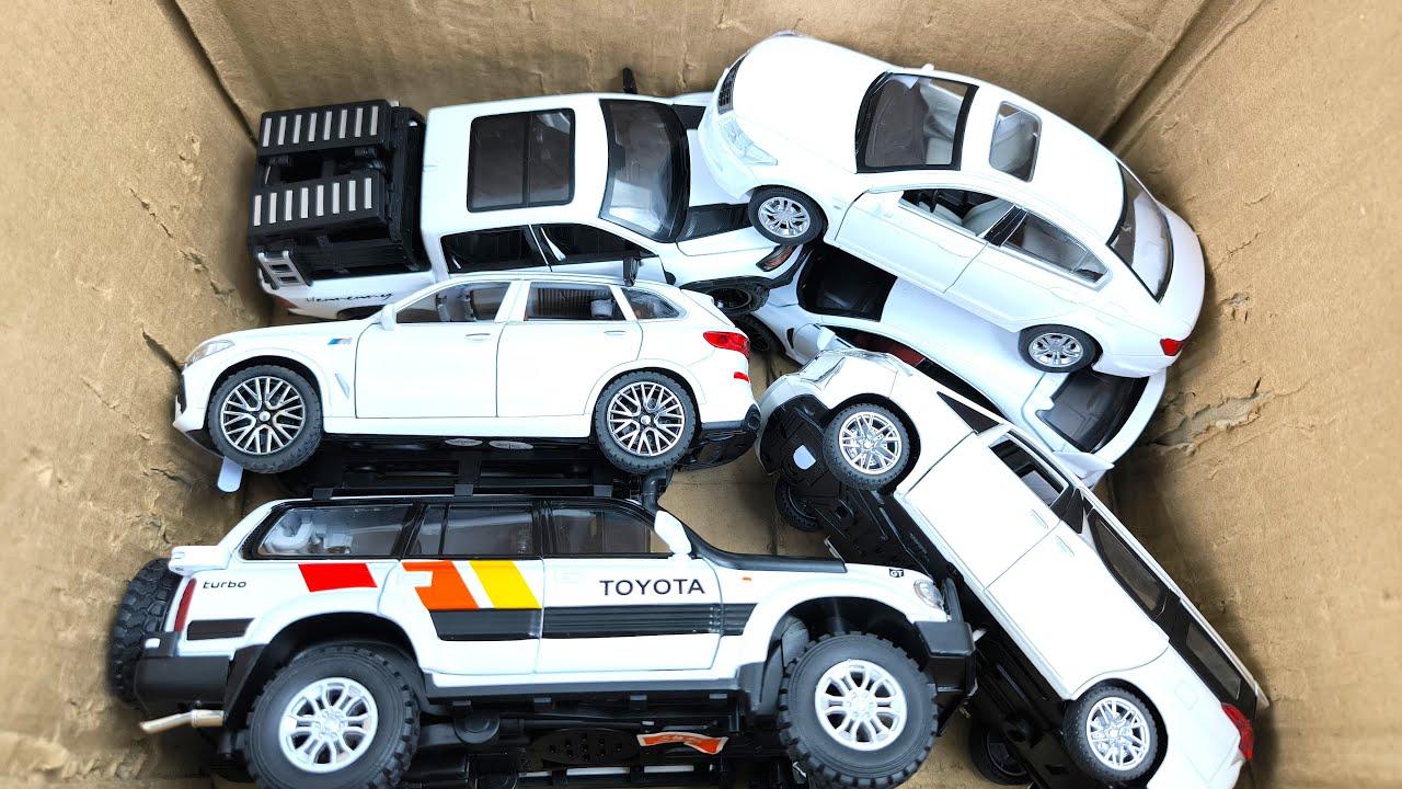Box Full of Model Cars -Mazda Mx5, Koenigesgg Jesko, Lamborghini Scv12, Byd Yang Wang U8, Toyota Car