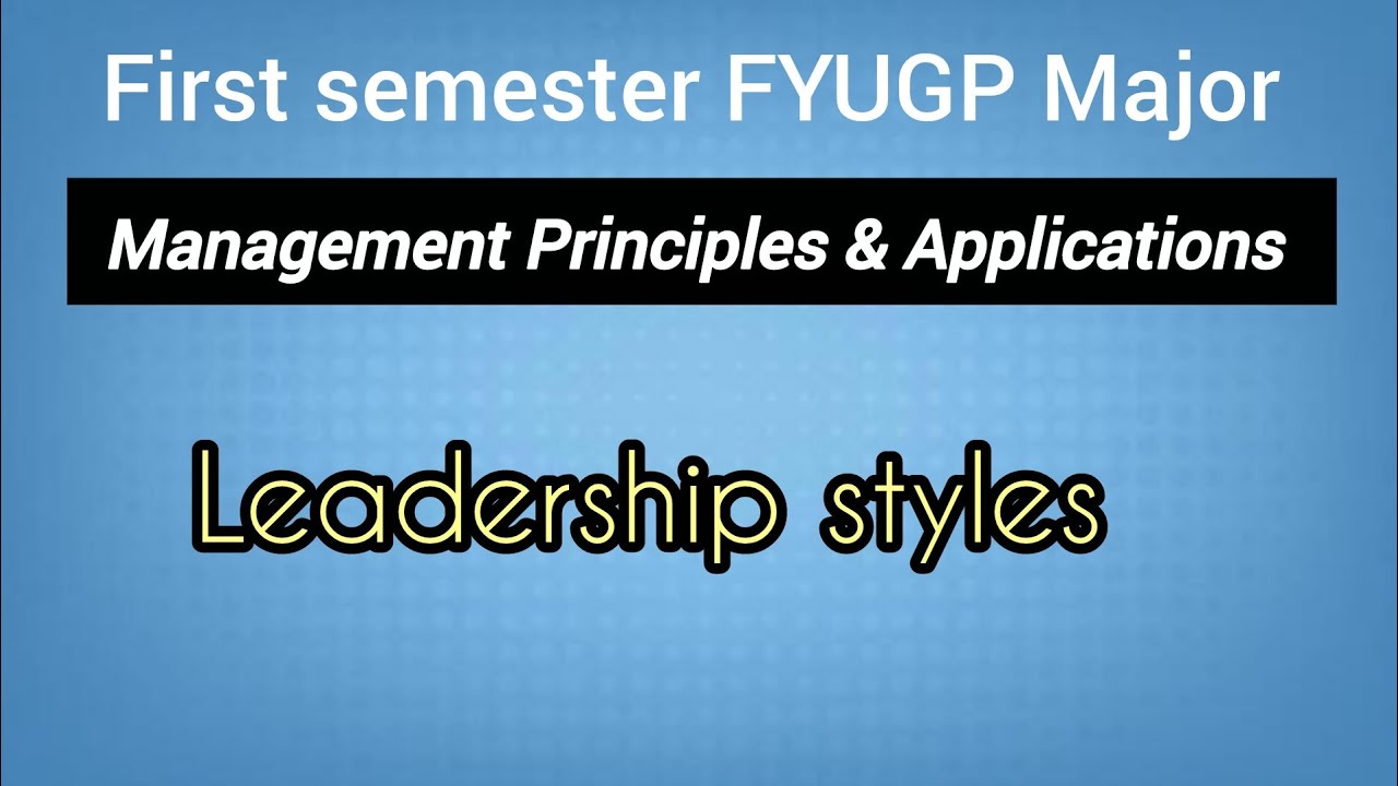 Leadership styles 