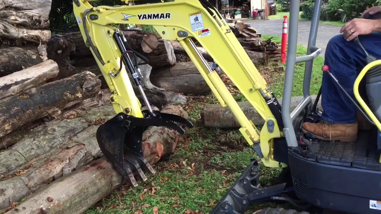 Mini excavator homemade hydraulic thumb build