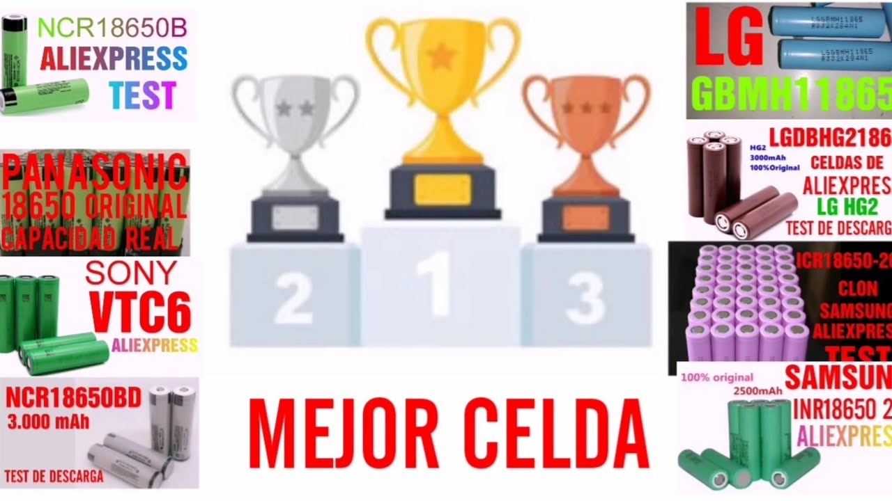 RANKING DE LAS MEJORES CELDAS 18650 DE ALIEXPRESS SEGÚN MI OPINIÓN