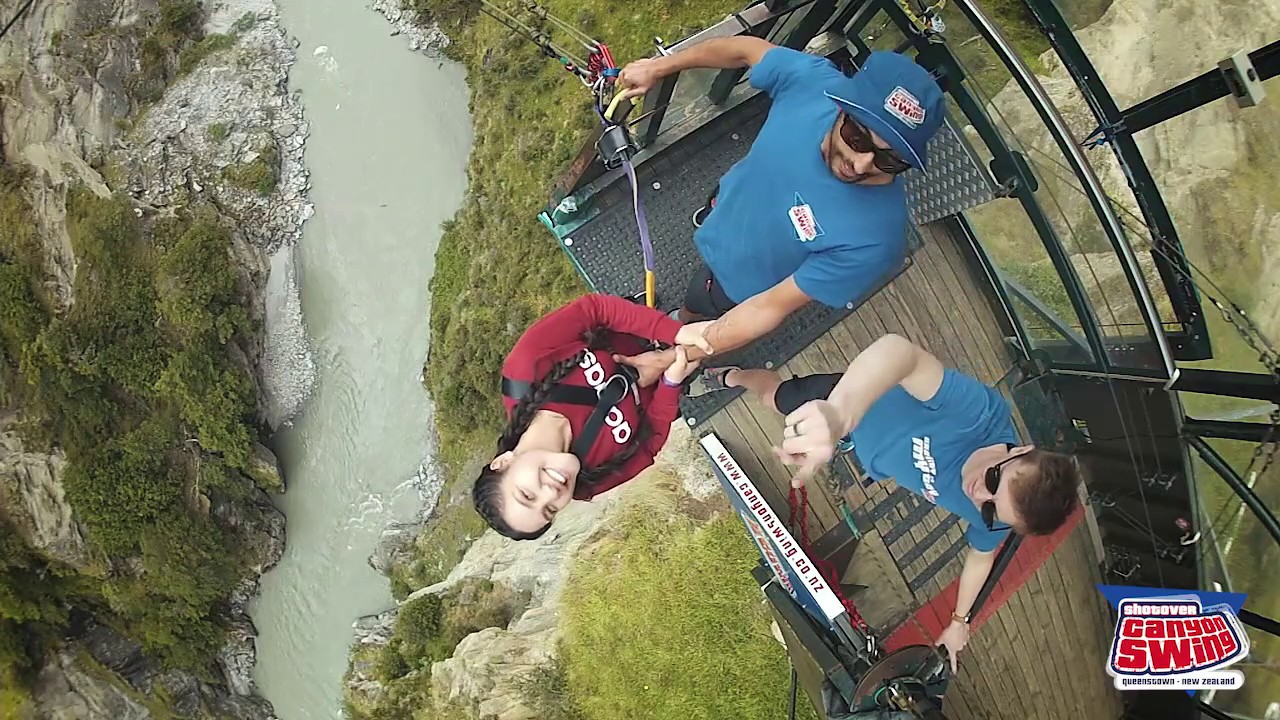 Shotover CANYON SWING - Backwards [Queenstown, NZ]