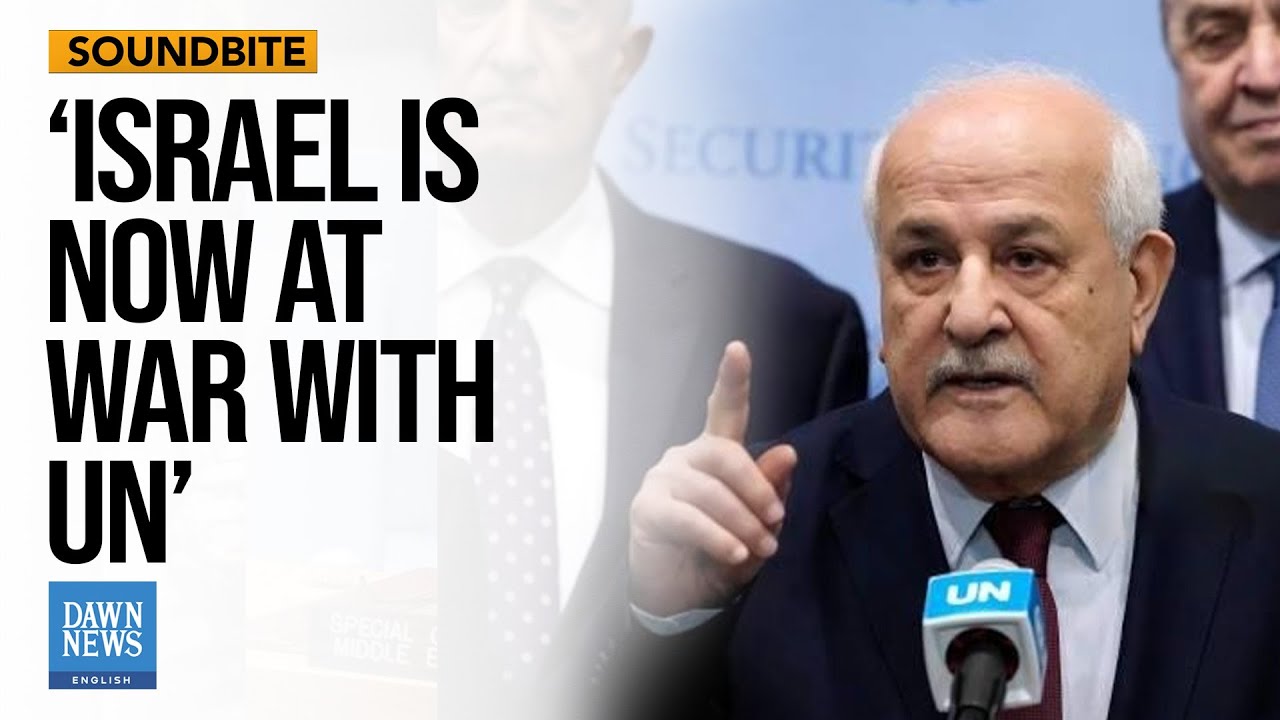 Israel is rewriting int’l law to adapt it to its criminality: Palestinian Envoy | Dawn News English