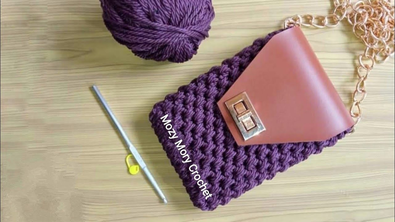 جراب موبايل كروشية موضة جدا وسهل وسريع للمبتدئين#كروشيةCrochet mobile case is very fashionable