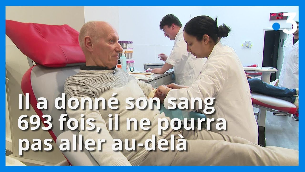 Il a donné son sang 693 fois, il ne pourra pas aller au-delà