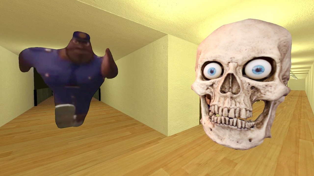 Офицер Эрл и Череп Nextbot Gmod