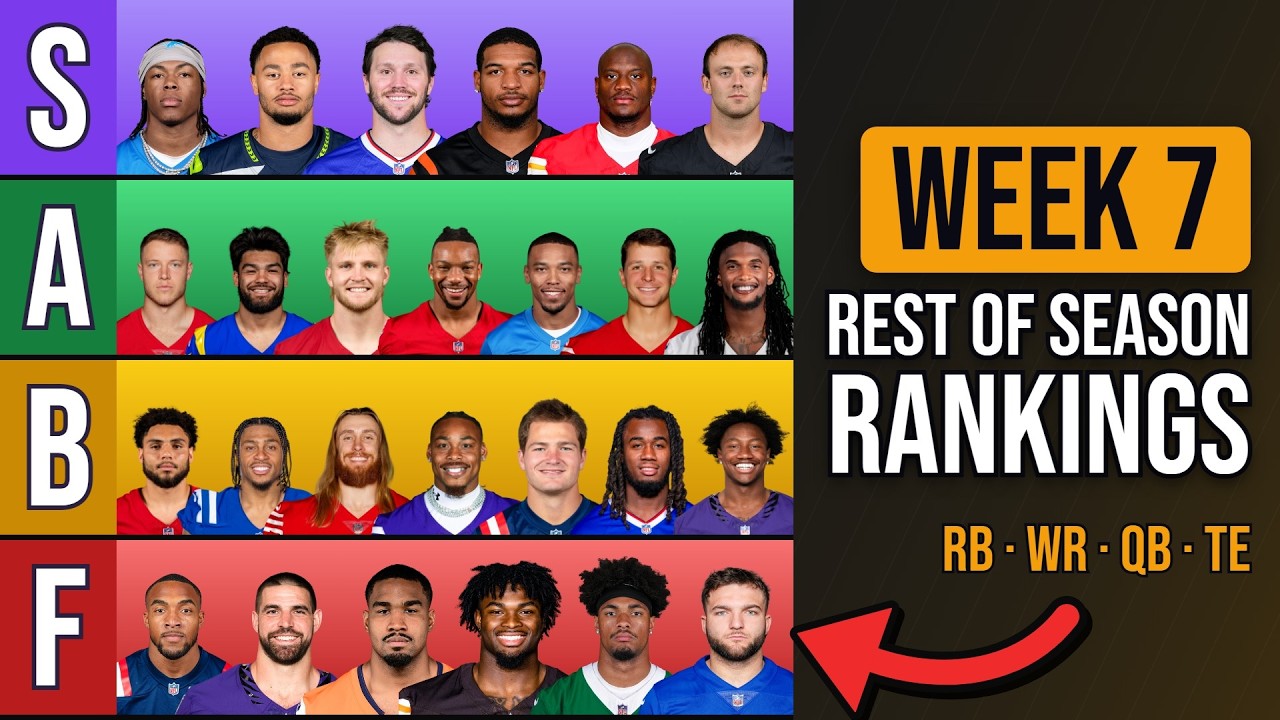Рейтинг игроков Fantasy Football на оставшуюся часть 7-й недели (уровни QB, RB, WR, TE)