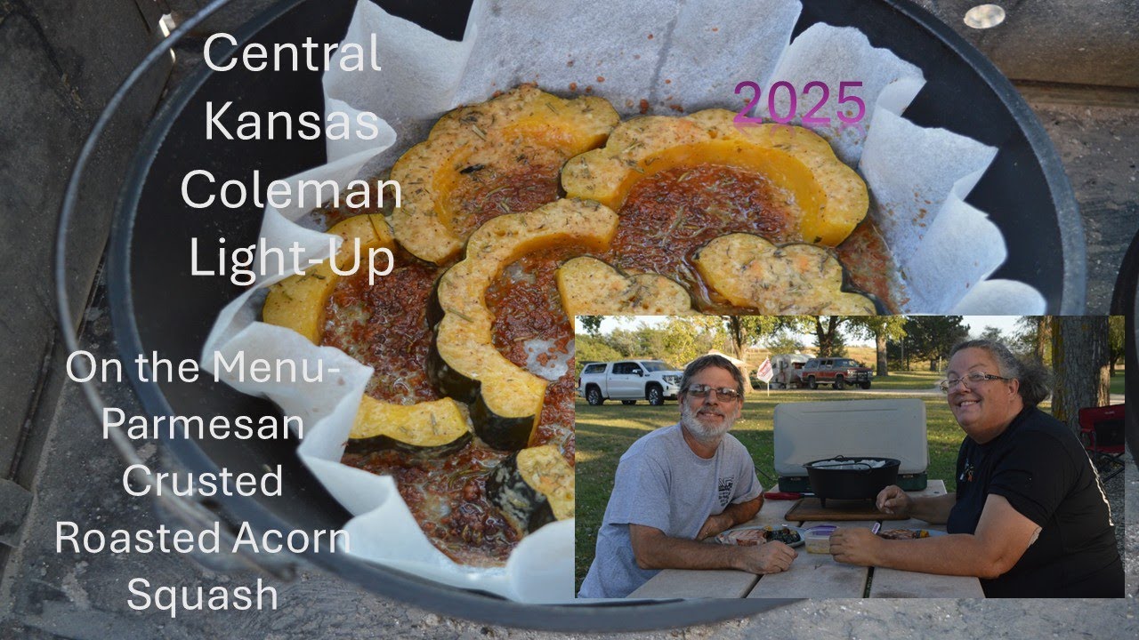 Central Kansas Coleman Light Up-Parmesan Crusted Rosted Acorn Squash