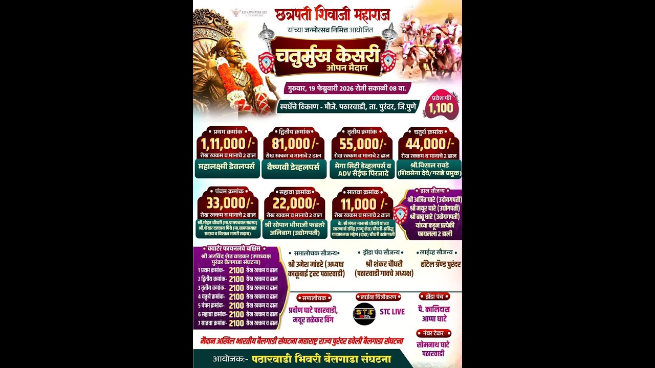 चतुर्मुख केसरी - 2026 पठारवाडी भिवरी