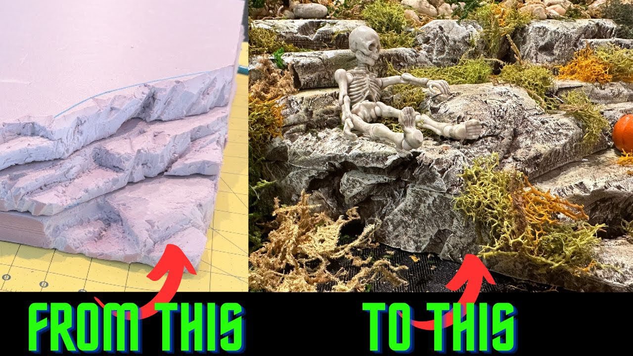 How to Carve Spooky Stairs for your Halloween Village Display (add this detail for less than $13!)