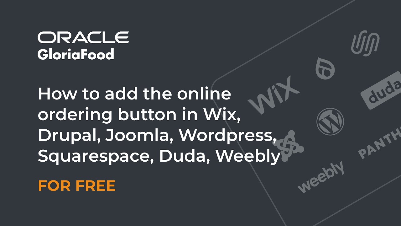 How to take online orders with GloriaFood: adding the Order Button in different website builders